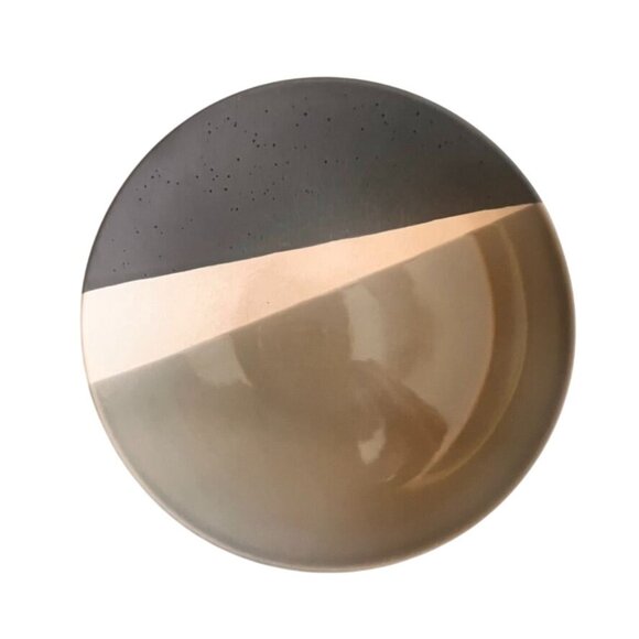 3 Baum Bros. Metro Salad Plates 8.5"  Gray, Biege, Green Minimalist Discontinued - Picture 1 of 4